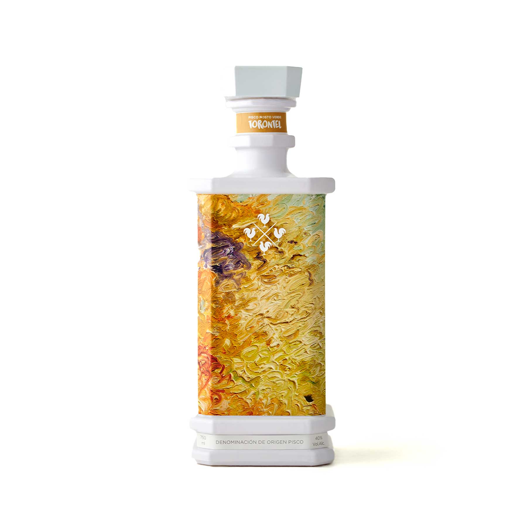 PISCO CUATRO GALLOS M/V TORONTEL COLECCION ARTISTA X 750ML