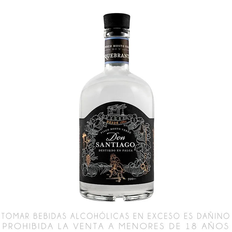 PISCO DON SANTIAGO M/V QUEBRANTA X 500ML