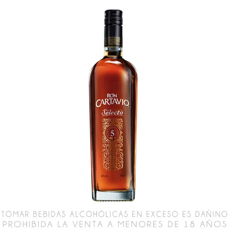 RON CARTAVIO SELECTO 5 AÑOS RUBIO X 750ML