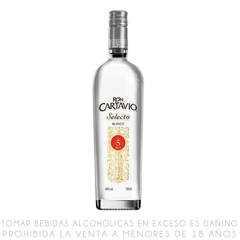 RON CARTAVIO SELECTO BLANCO 5 AÑOS X 750ML