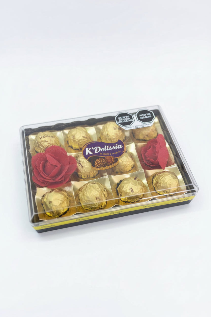 CHOCOLATE K DELISSIA 10 PZ + 2 ROSAS X 125GR