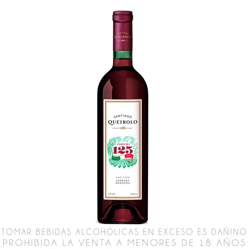 VINO SANTIAGO QUEIROLO COSECHA 125 X 750ML
