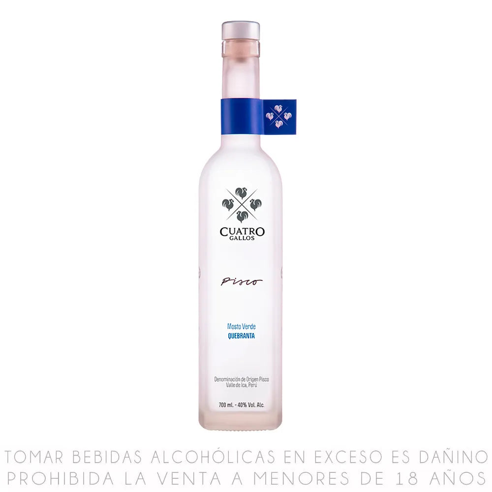 PISCO CUATRO GALLOS M/V QUEBRANTA X 700ML