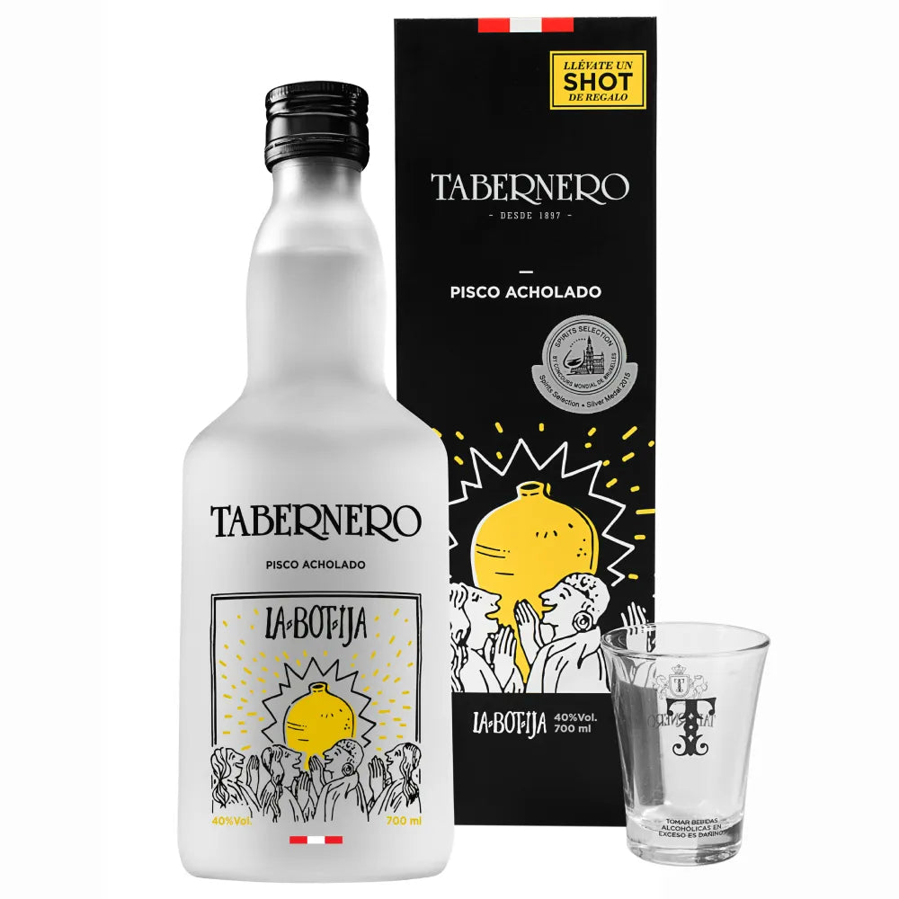 PISCO BOTIJA ACHOLADO + SHOT X 700ML