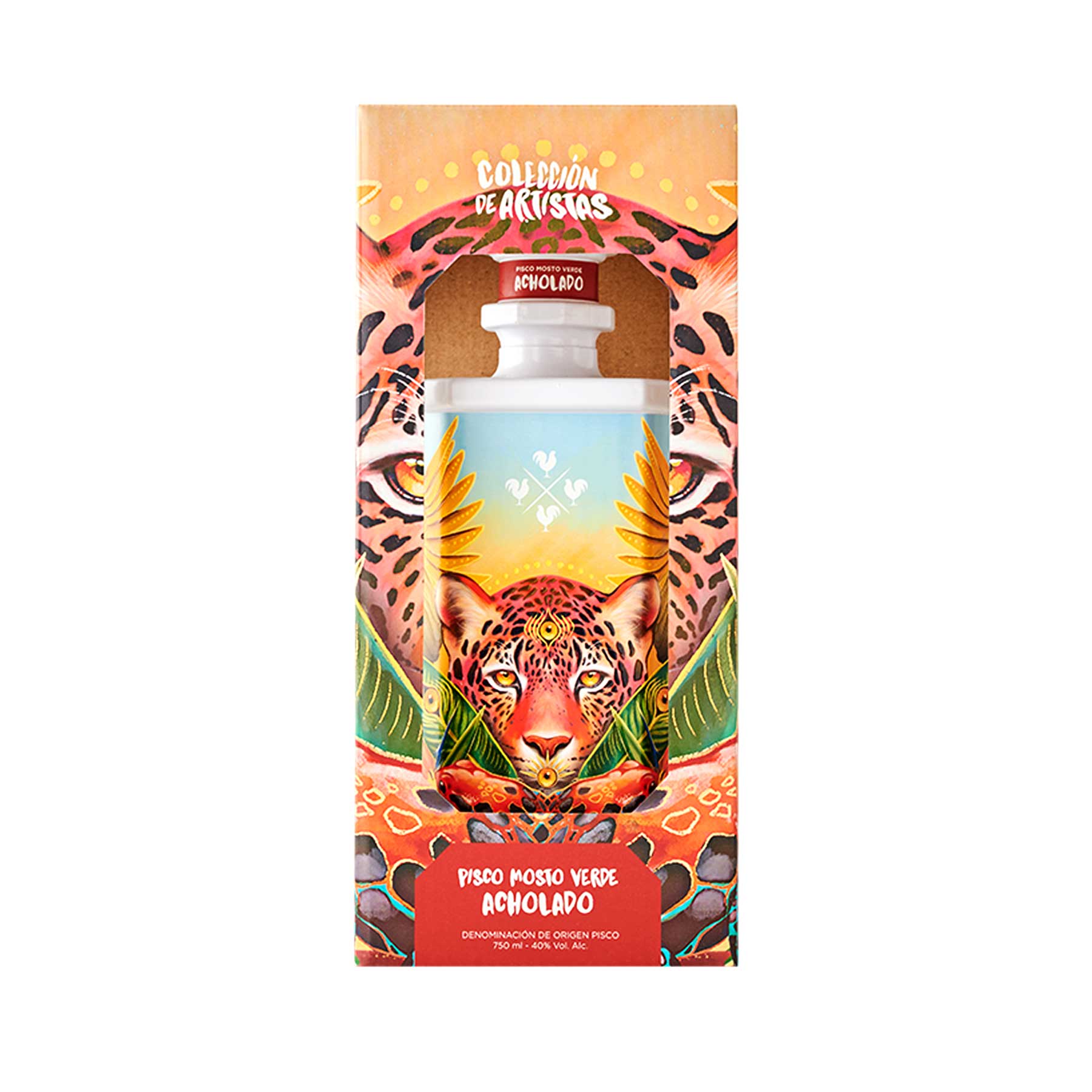 PISCO CUATRO GALLOS M/V ACHOLADO COLECCION ARTISTA X 750ML