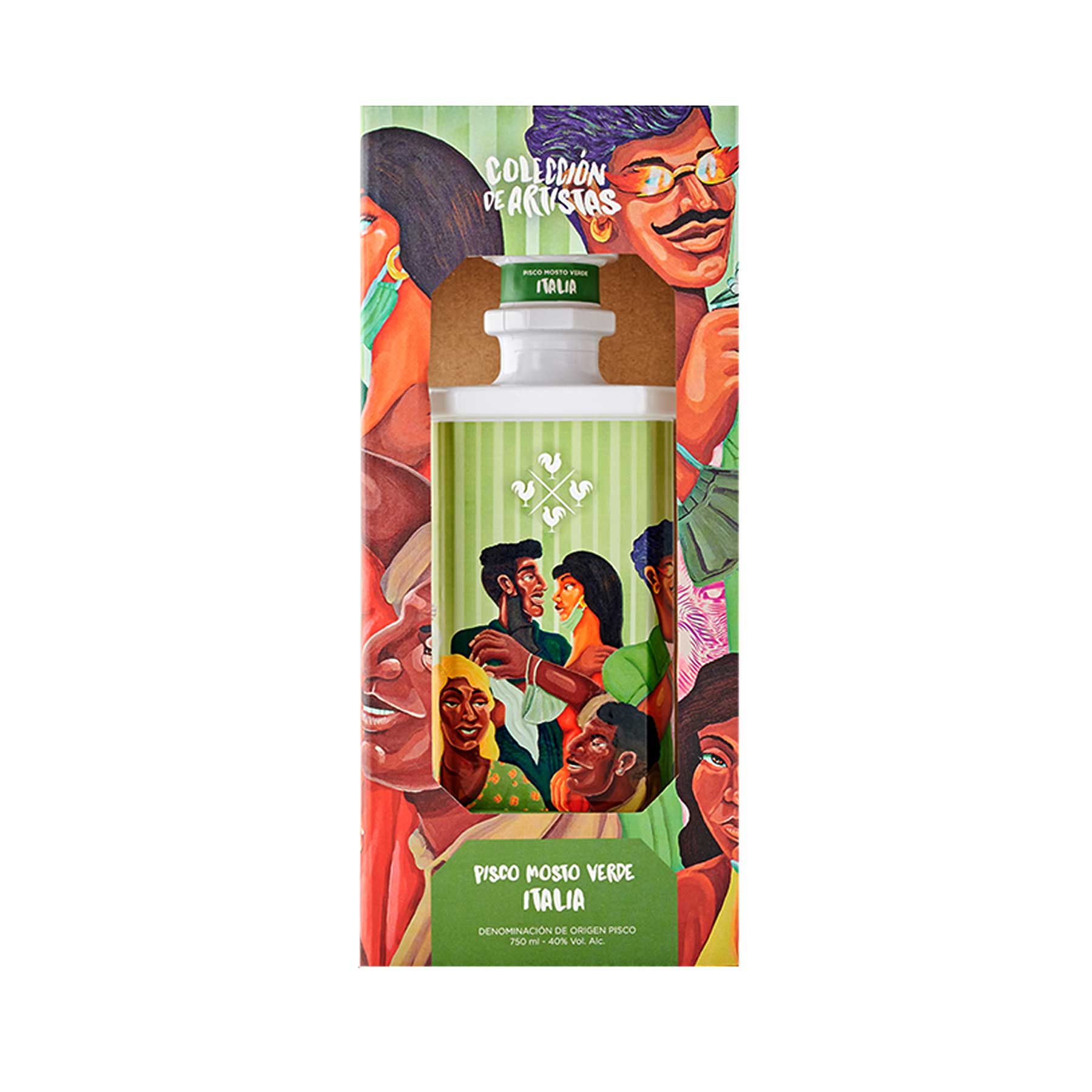 PISCO CUATRO GALLOS M/V ITALIA COLECCION ARTISTA X 750ML