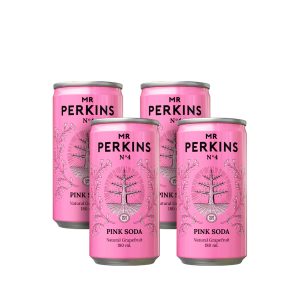 FOUR PACK MR PERKINS PINK SODA LATA X 180ML