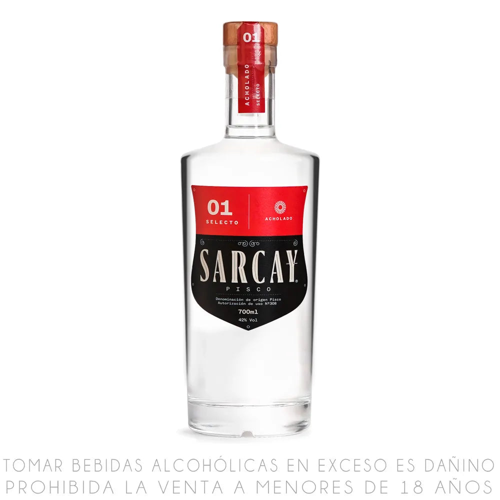 PISCO SARCAY 01 SELECTO ACHOLADO X 700ML