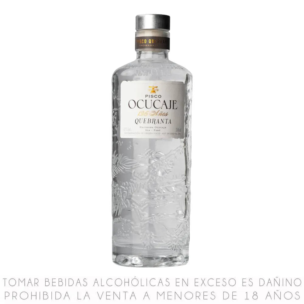 PISCO OCUCAJE 125 AÑOS QUEBRANTA X 750ML