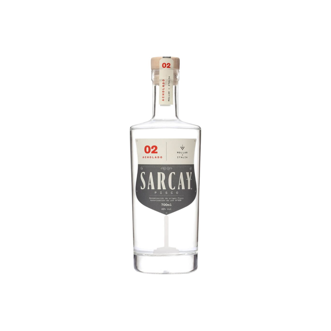 PISCO SARCAY 02 ACHOLADO (MOLLAR - ITALIA) X 700ML