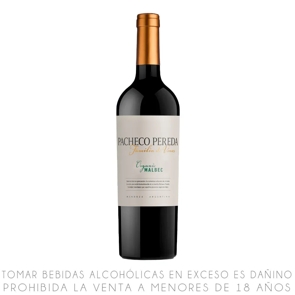 VINO PACHECO PEREDA FAMILIA ORGANICO MALBEC X 750ML