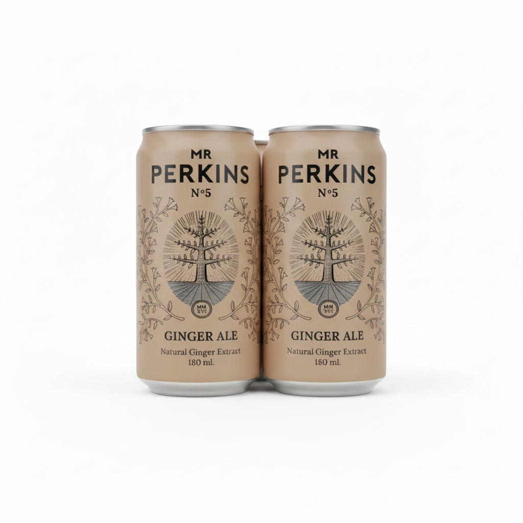 FOUR PACK MR PERKINS GINGER ALE LATA X 180ML