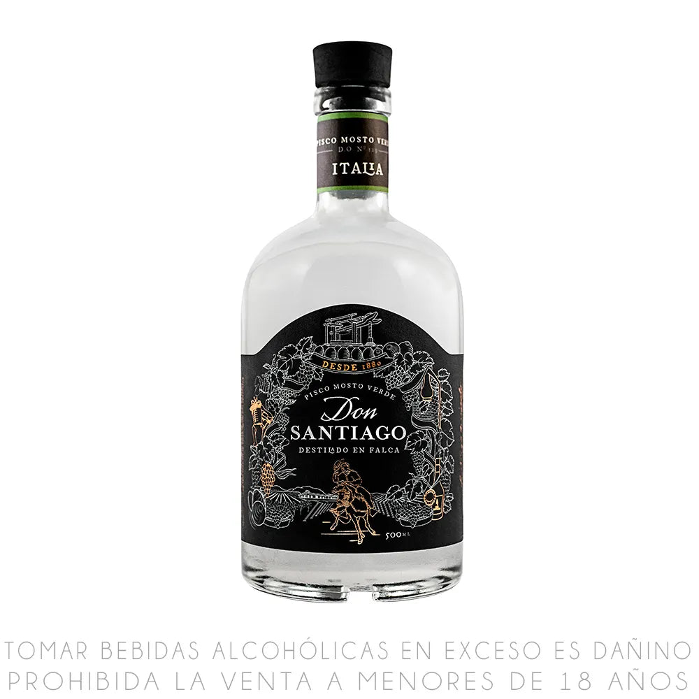 PISCO DON SANTIAGO M/V ITALIA X 500ML