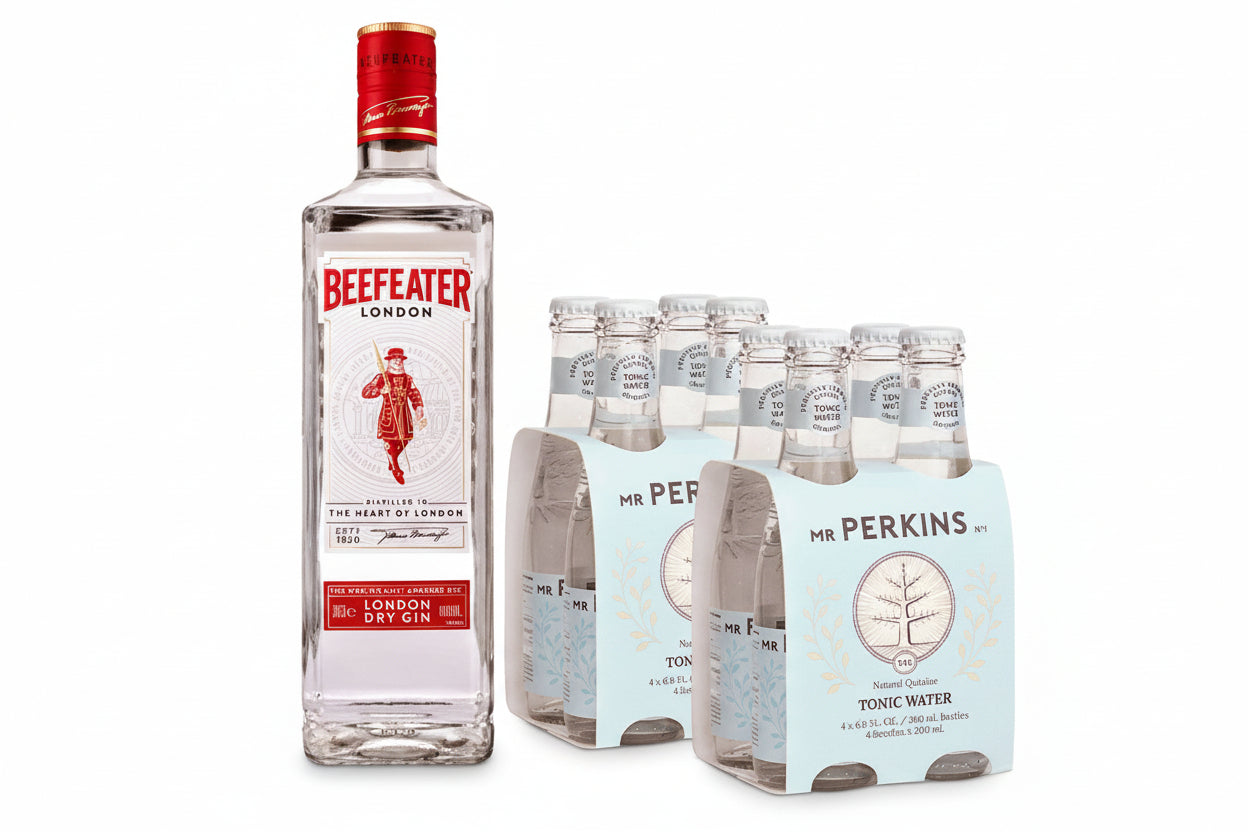 PACK BEEFEATER CLASICO + 8 PERKINS TONIC WATER